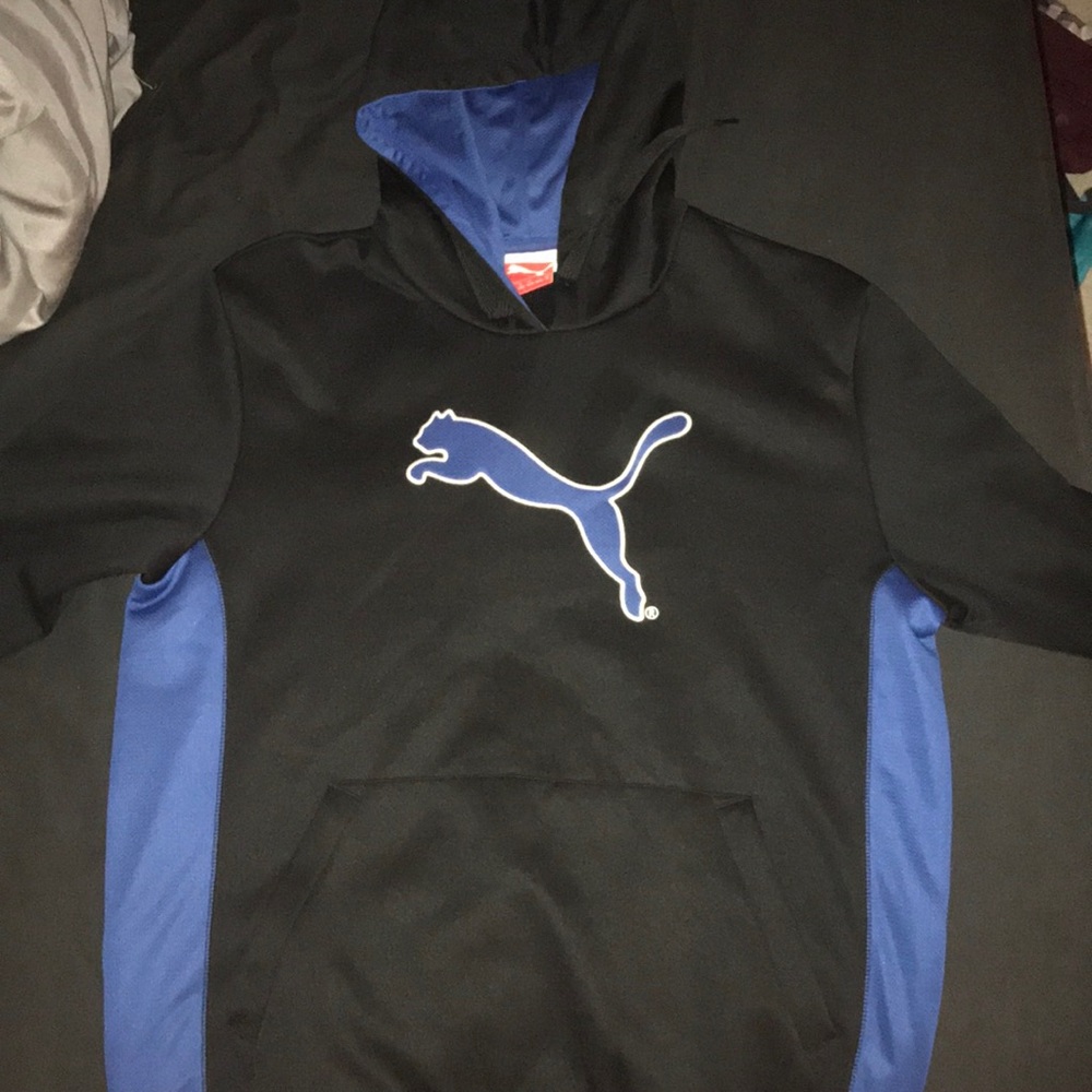 Black and Blue Puma Hoddie